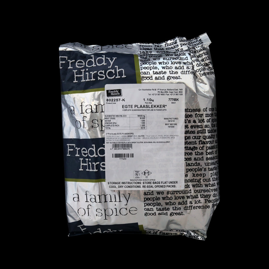 Freddy Hirsch EGTE Plaaslekker Boerewors